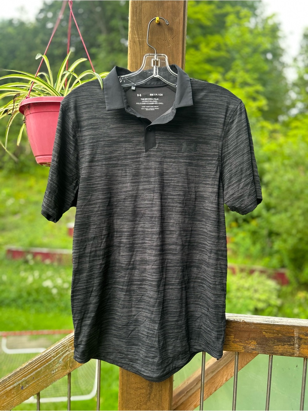 Under Armour Black Heather Performance Polo • Men’s Small